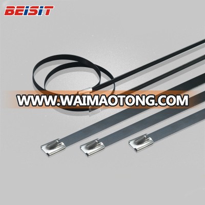 High Tensile Strength PVC Coated Ball Lock Type Stainless Steel Cable Ties