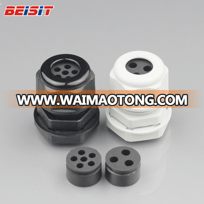 High Quality M Thread Multiple Holes Insert Nylon Plastic Cable Gland